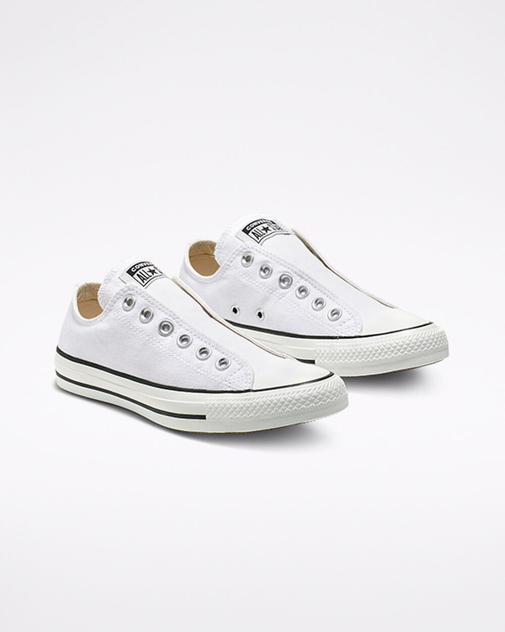 Slip On Converse Chuck Taylor All Star Hombre Blancas Negras Blancas | Uruguay-63298