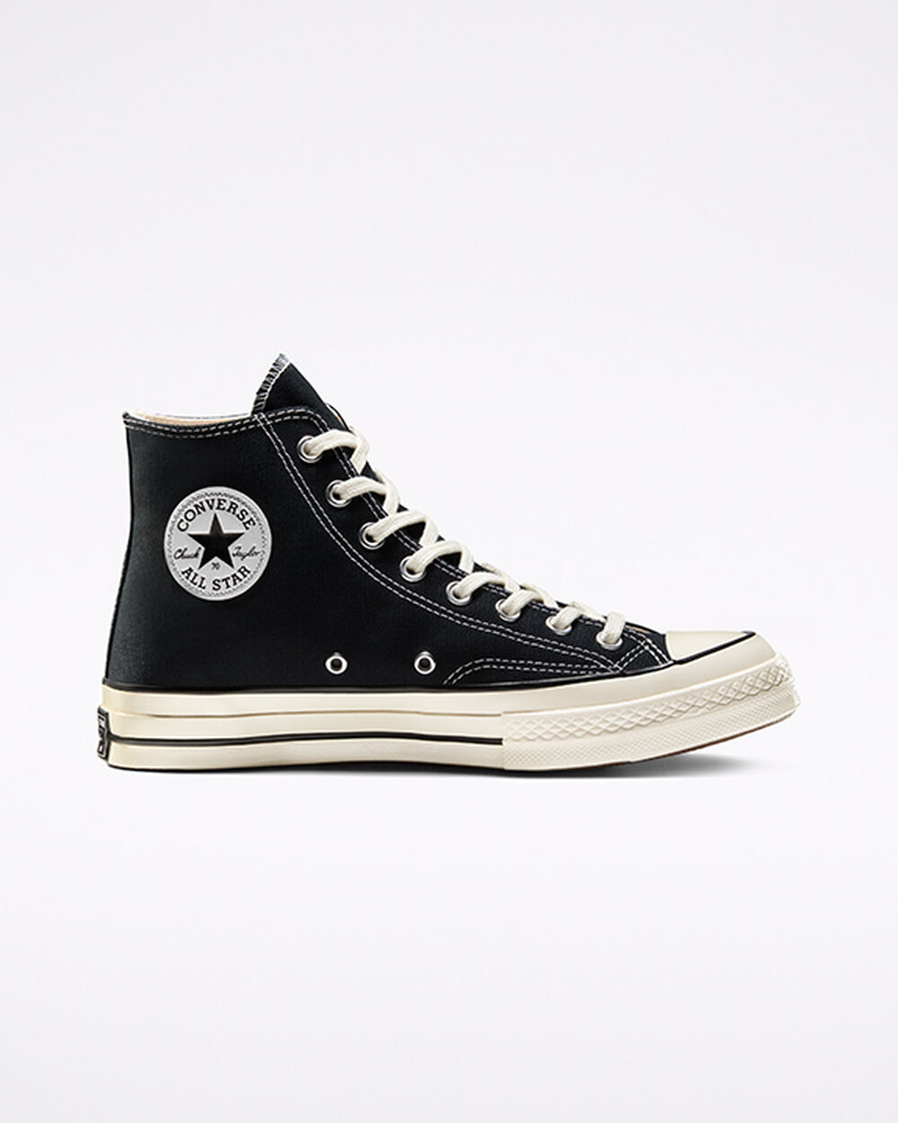 Zapatillas Converse Chuck 70 Mujer Negras Blancas | Uruguay-93524