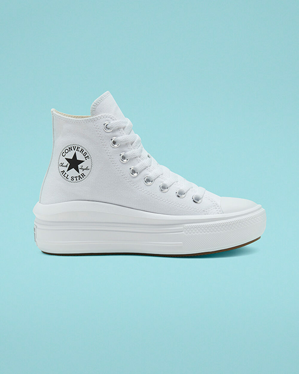 Zapatillas Converse Chuck Taylor All Star Move Mujer Blancas Beige Blancas Negras | Uruguay-09342