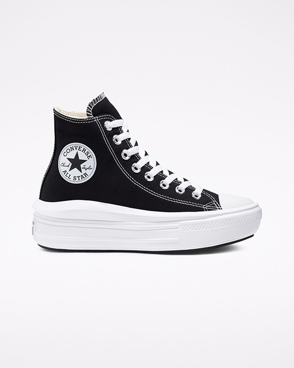 Zapatillas Converse Chuck Taylor All Star Move Mujer Negras Beige Blancas | Uruguay-53410