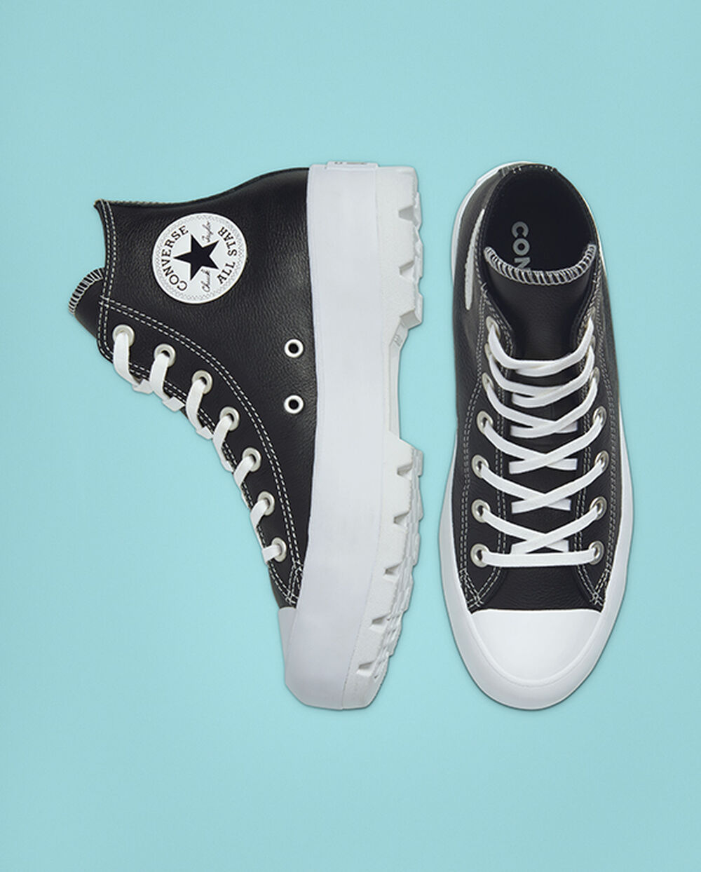 Botas de Invierno Converse Chuck Taylor All Star Mujer Negras Blancas | Uruguay-43178