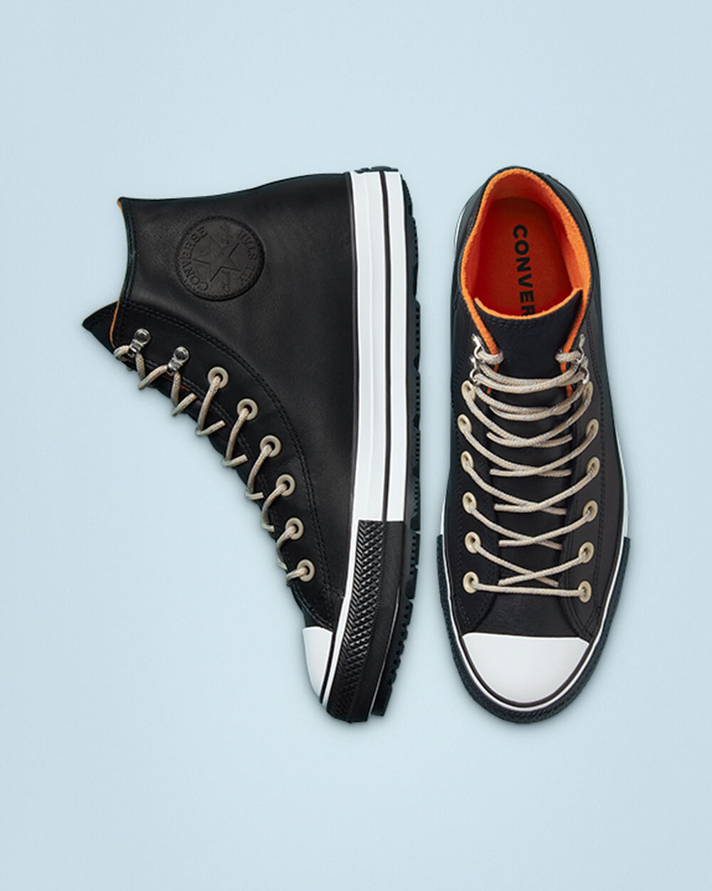 Botas de Invierno Converse Chuck Taylor All Star Hombre Negras Blancas Negras | Uruguay-58132