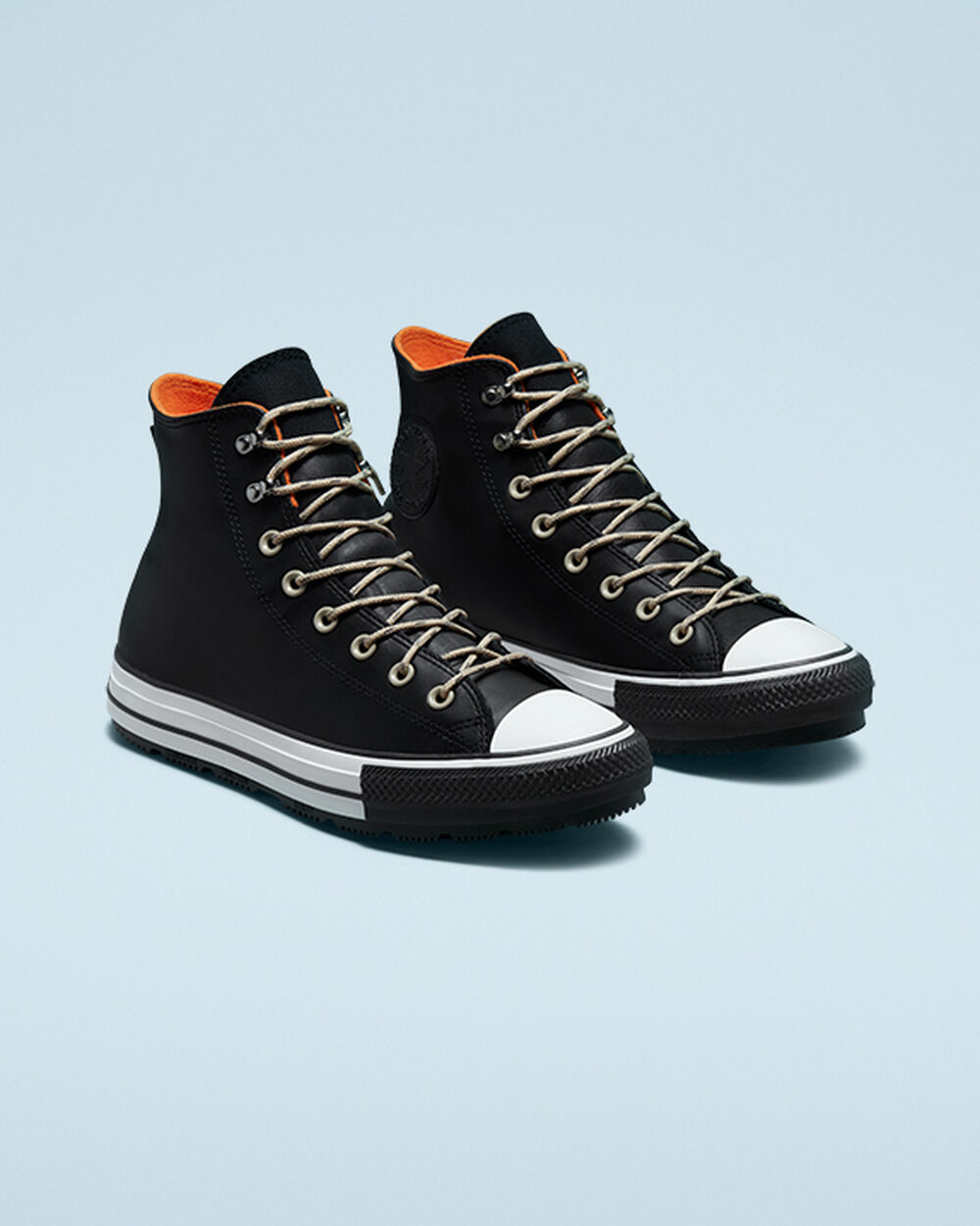 Botas de Invierno Converse Chuck Taylor All Star Hombre Negras Blancas Negras | Uruguay-58132