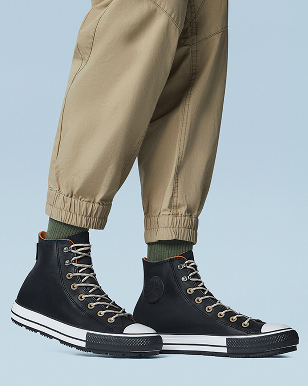 Botas de Invierno Converse Chuck Taylor All Star Hombre Negras Blancas Negras | Uruguay-58132