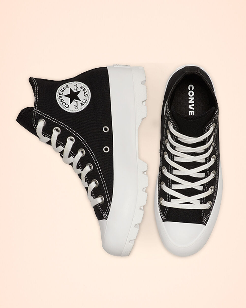 Botas de Invierno Converse Chuck Taylor All Star Lugged Mujer Negras Blancas Negras | Uruguay-76598