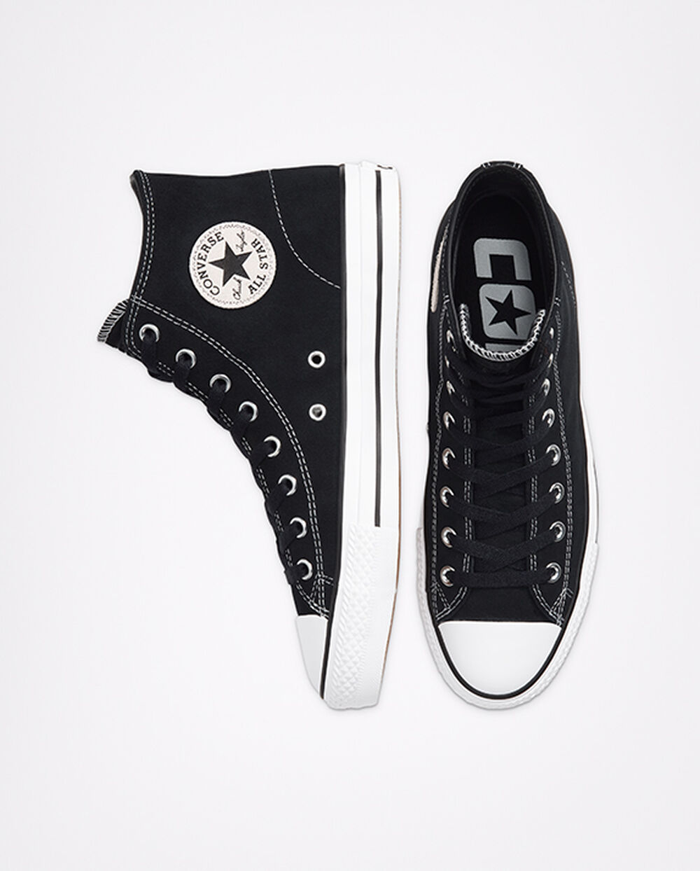 Zapatillas Converse CONS Chuck Taylor All Star Pro Hombre Negras Blancas | Uruguay-59106