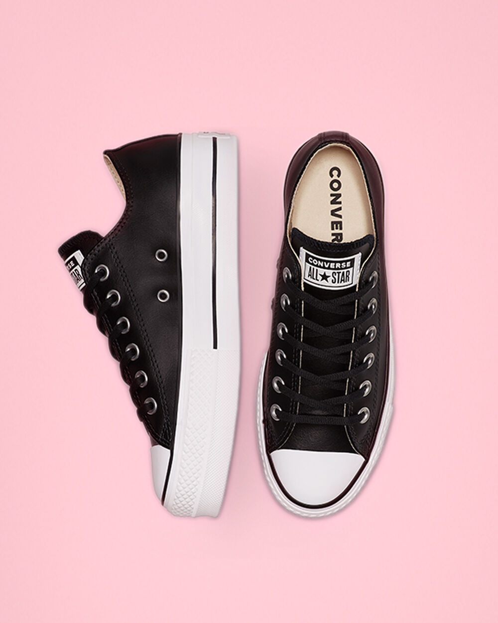 Zapatillas Converse Chuck Taylor All Star Mujer Negras Blancas | Uruguay-01429