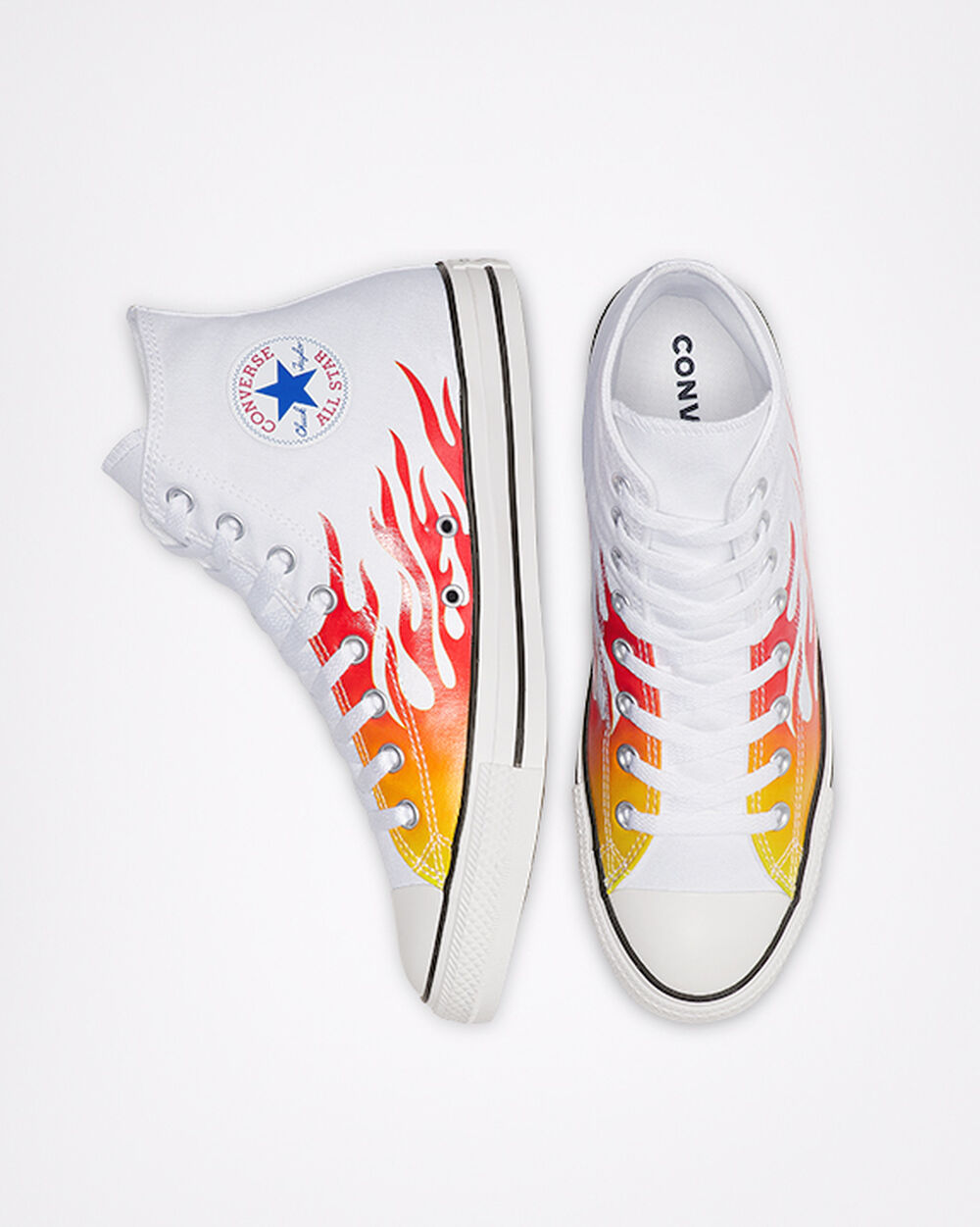 Zapatillas Converse Chuck Taylor All Star Hombre Blancas Rojas Amarillo | Uruguay-02167