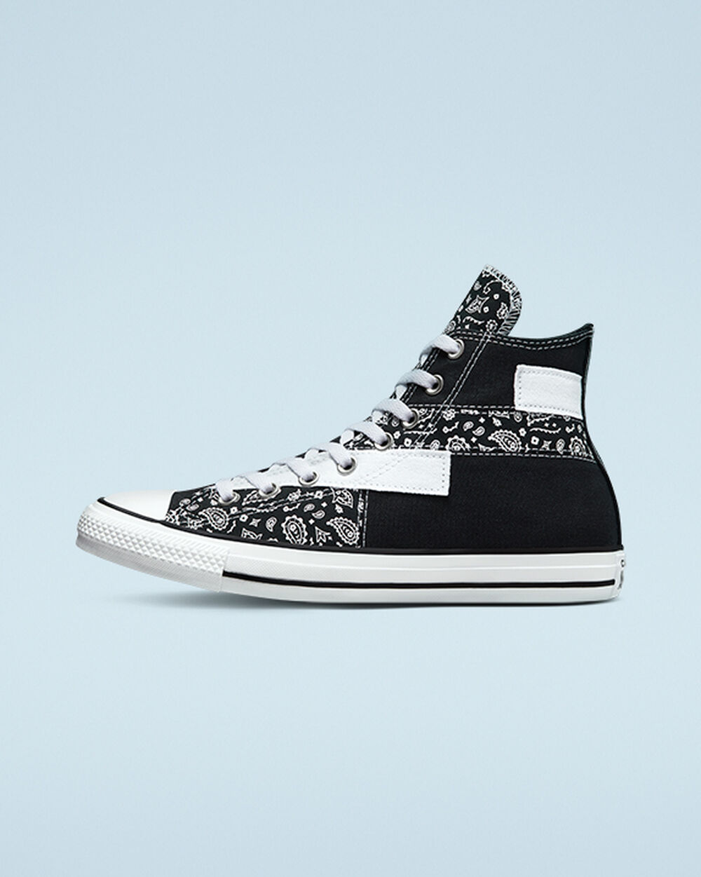 Zapatillas Converse Chuck Taylor All Star Hombre Negras Blancas Negras | Uruguay-03176