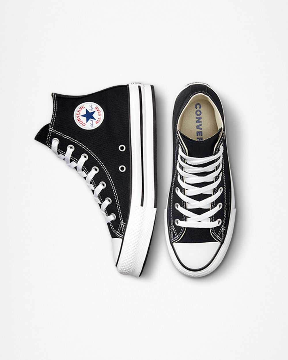 Zapatillas Converse Chuck Taylor All Star Niña Negras Blancas Negras | Uruguay-16594