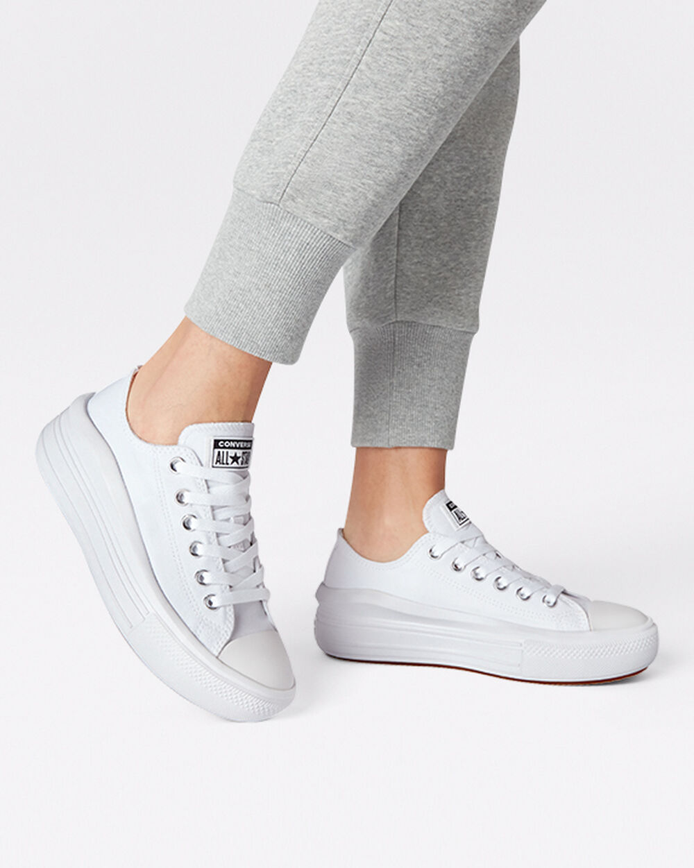 Zapatillas Converse Chuck Taylor All Star Move Mujer Blancas Blancas | Uruguay-27906