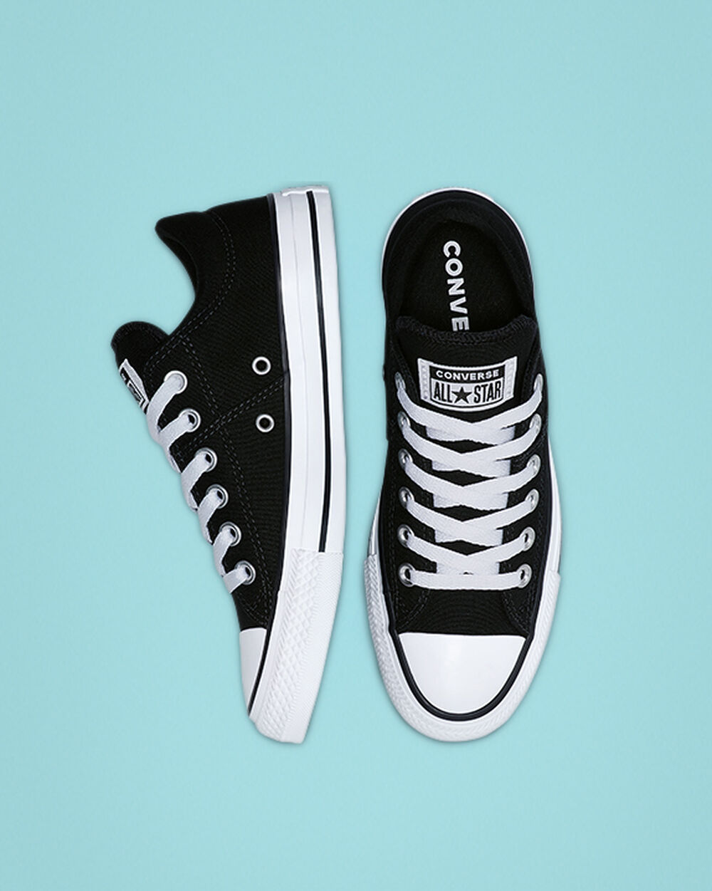 Zapatillas Converse Chuck Taylor All Star Madison Mujer Negras Blancas Negras | Uruguay-38190