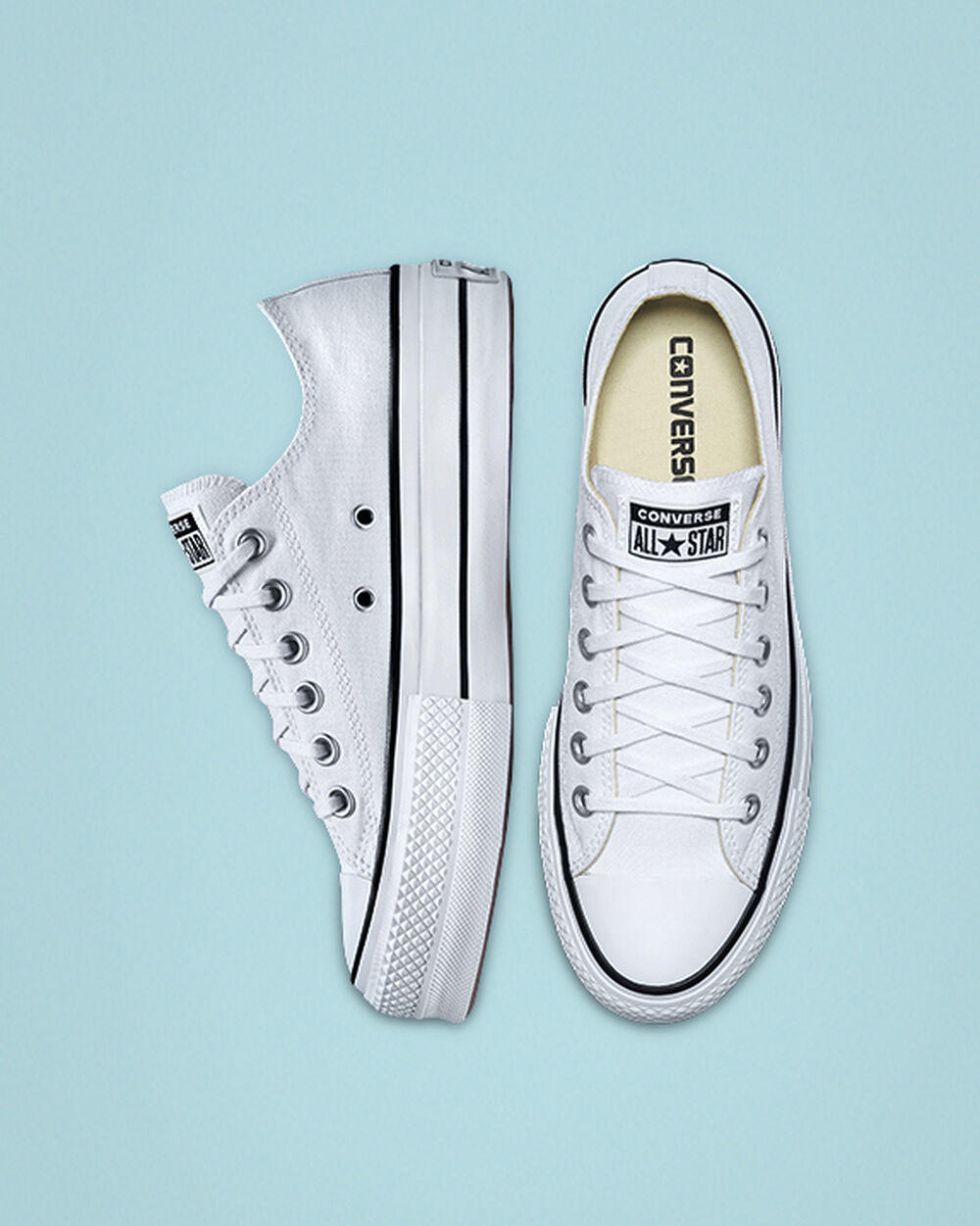 Zapatillas Converse Chuck Taylor All Star Mujer Blancas Negras Blancas | Uruguay-48167