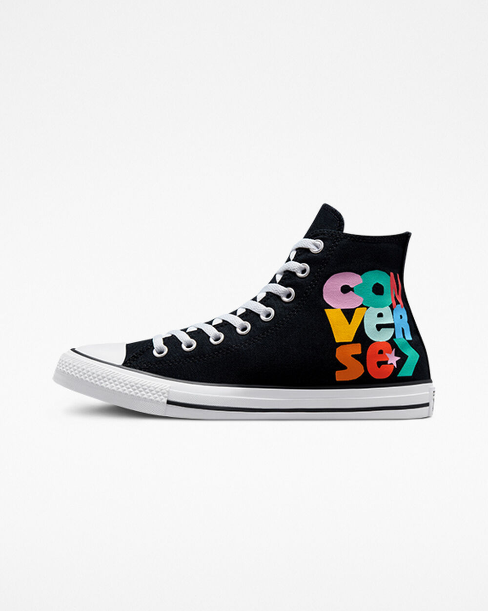 Zapatillas Converse Chuck Taylor All Star Hombre Negras Blancas | Uruguay-60974