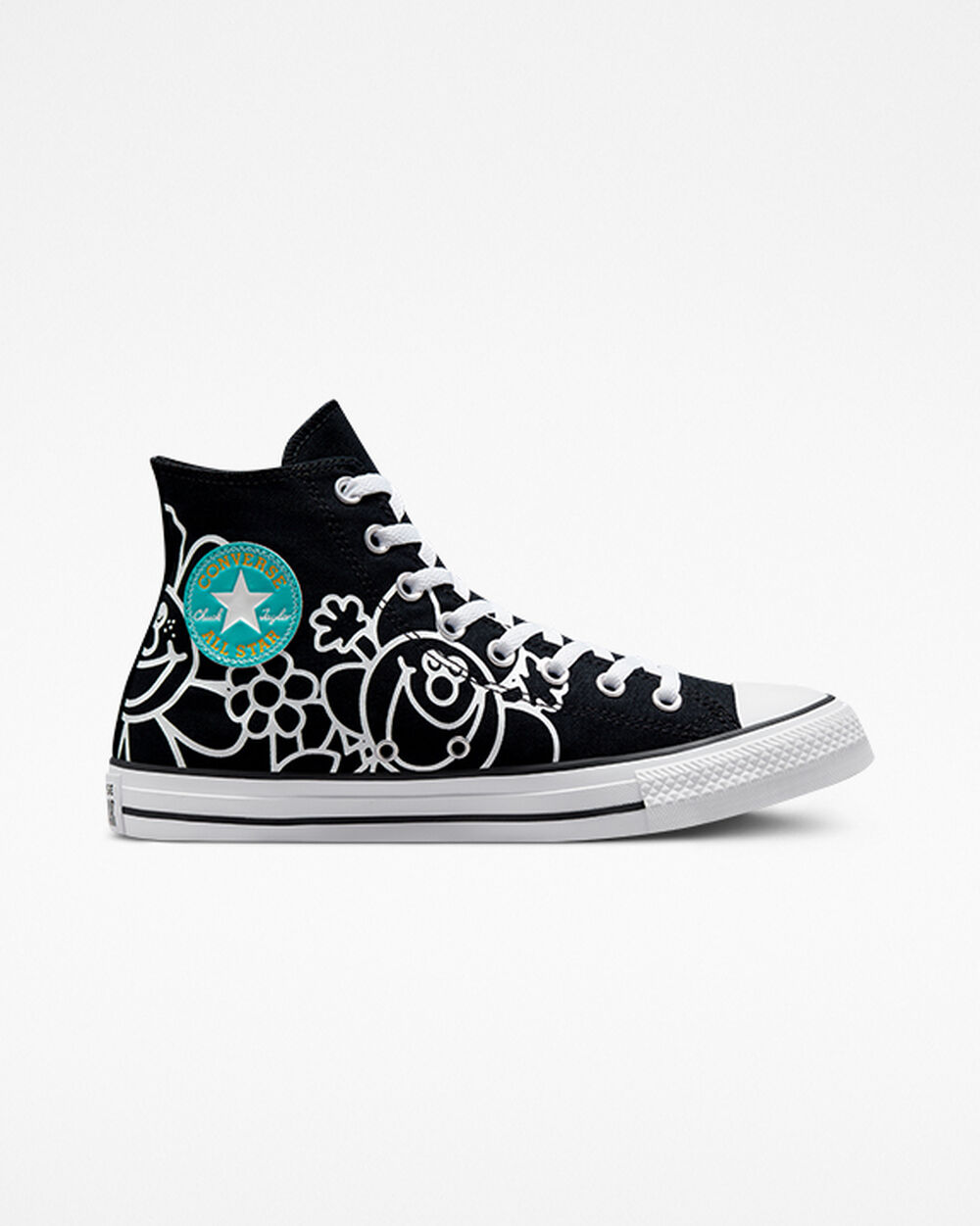 Zapatillas Converse Chuck Taylor All Star Hombre Negras Blancas | Uruguay-60974