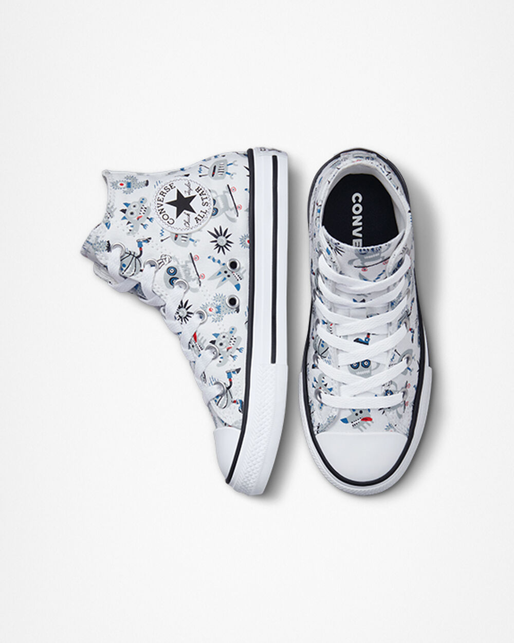 Zapatillas Converse Chuck Taylor All Star Niña Blancas Gris Azules | Uruguay-67150