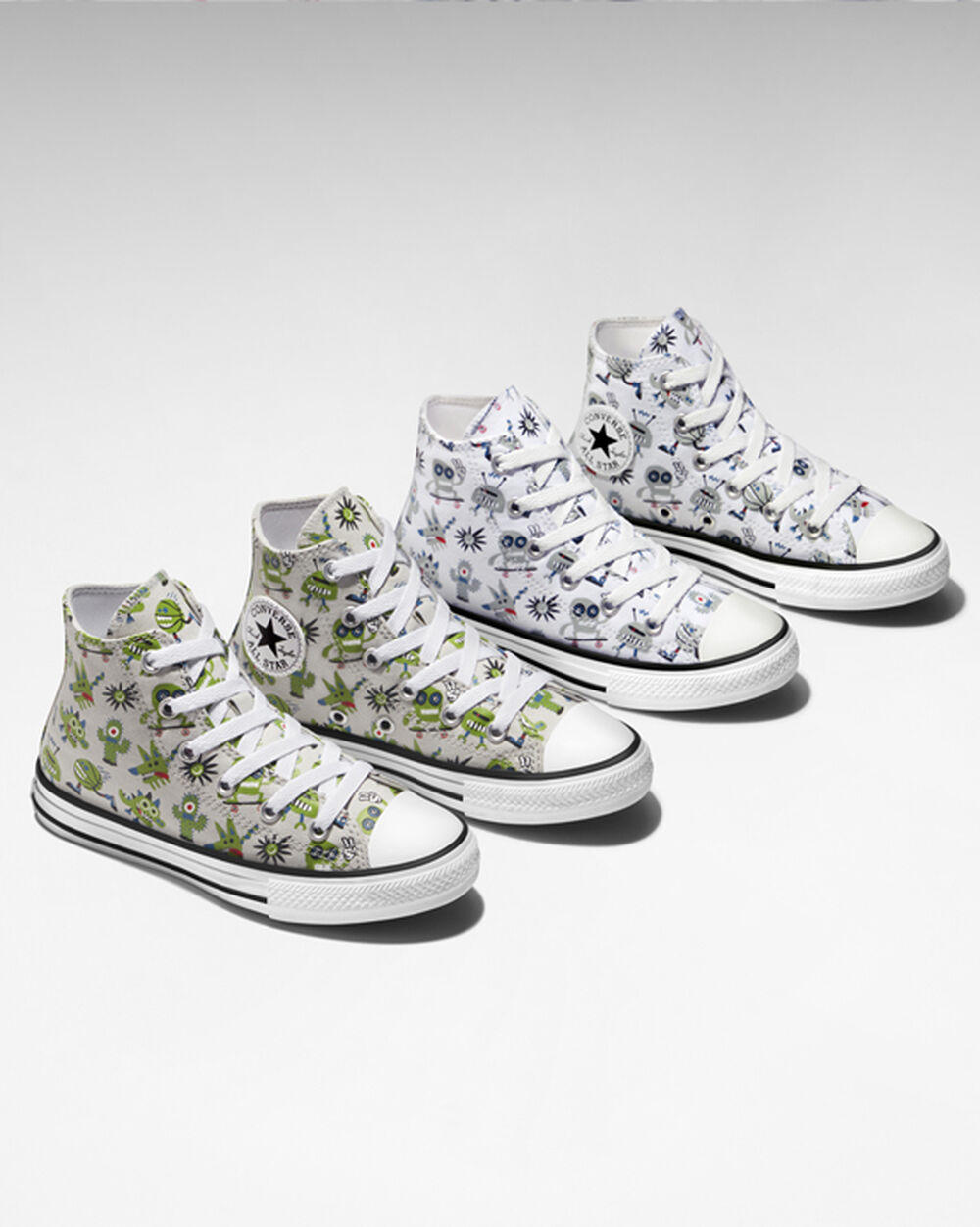 Zapatillas Converse Chuck Taylor All Star Niña Blancas Gris Azules | Uruguay-67150