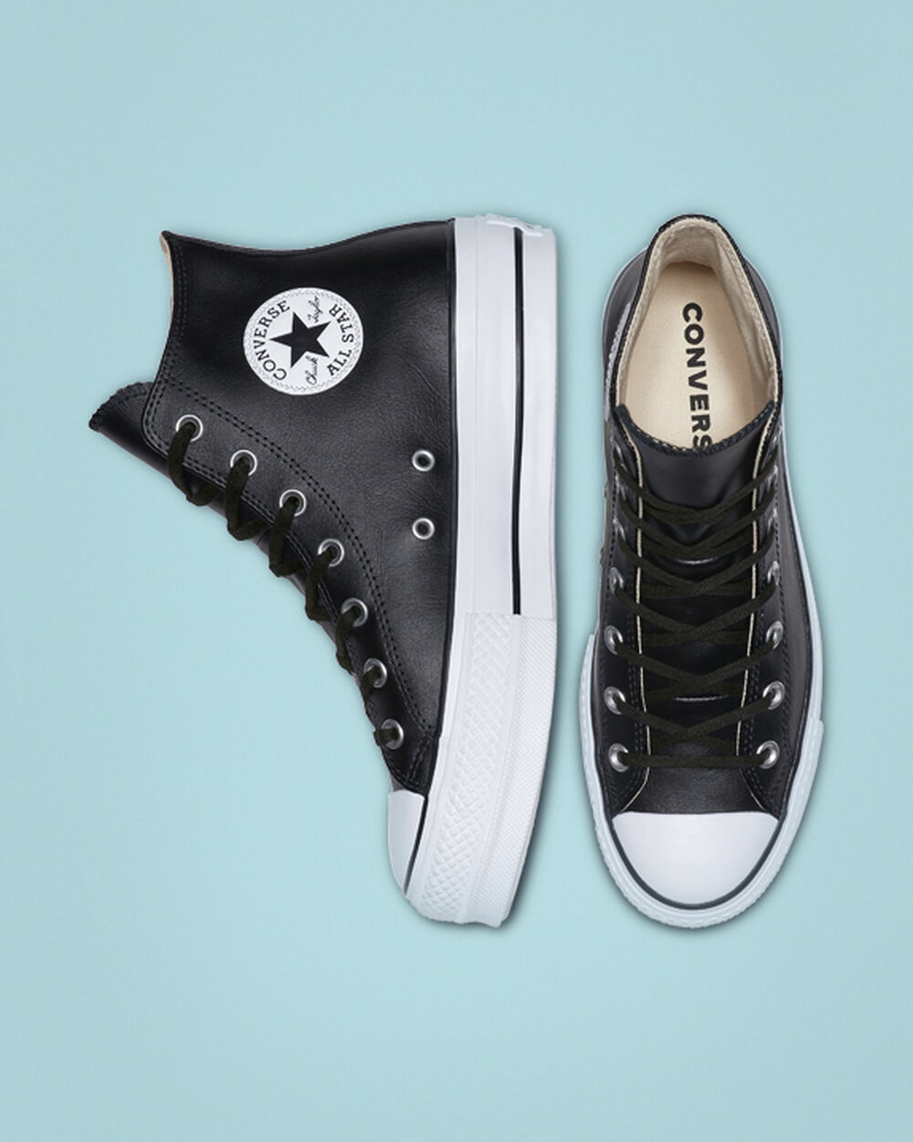 Zapatillas Converse Chuck Taylor All Star Mujer Negras Blancas | Uruguay-70615