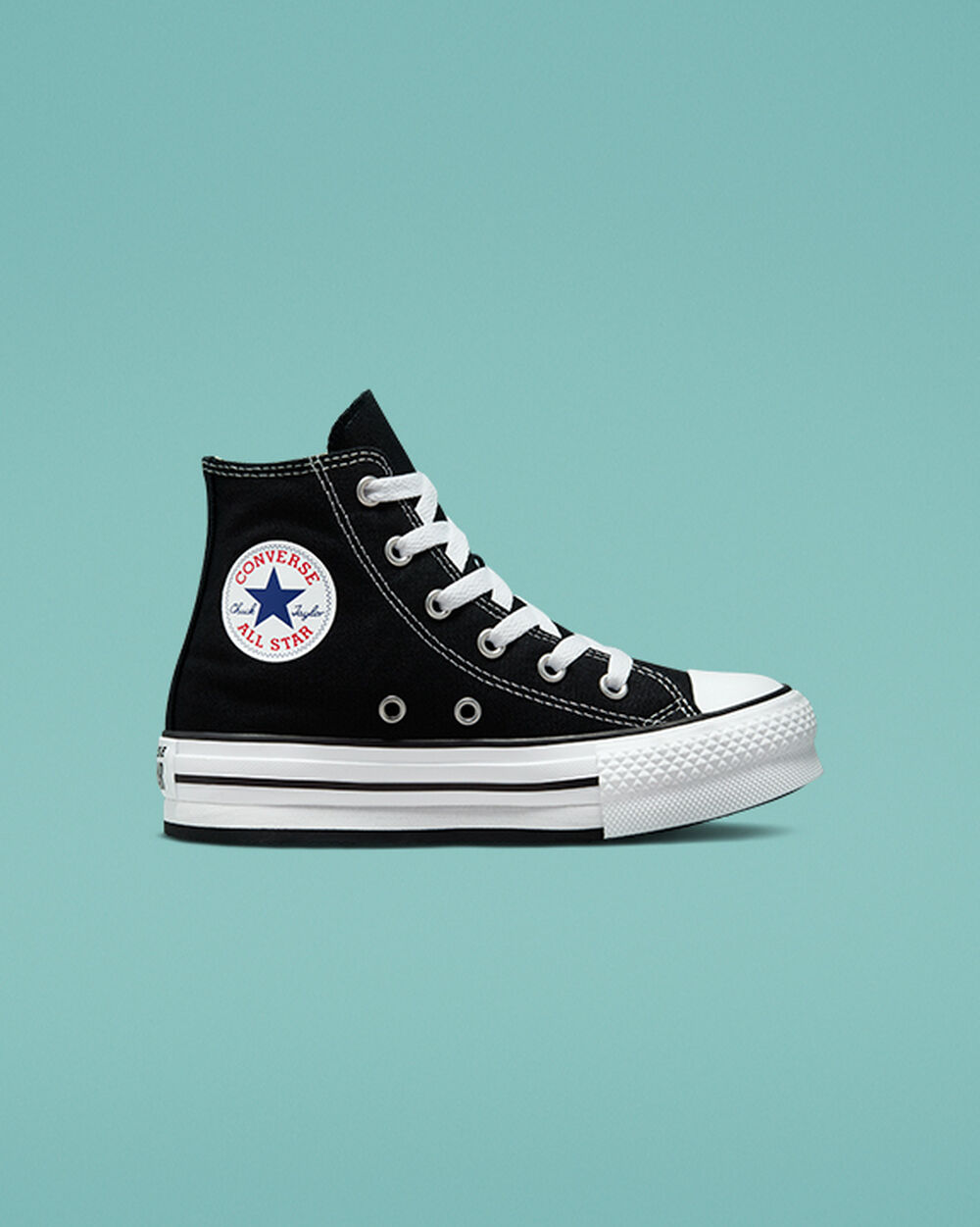 Zapatillas Converse Chuck Taylor All Star Niña Negras Blancas Negras | Uruguay-81473