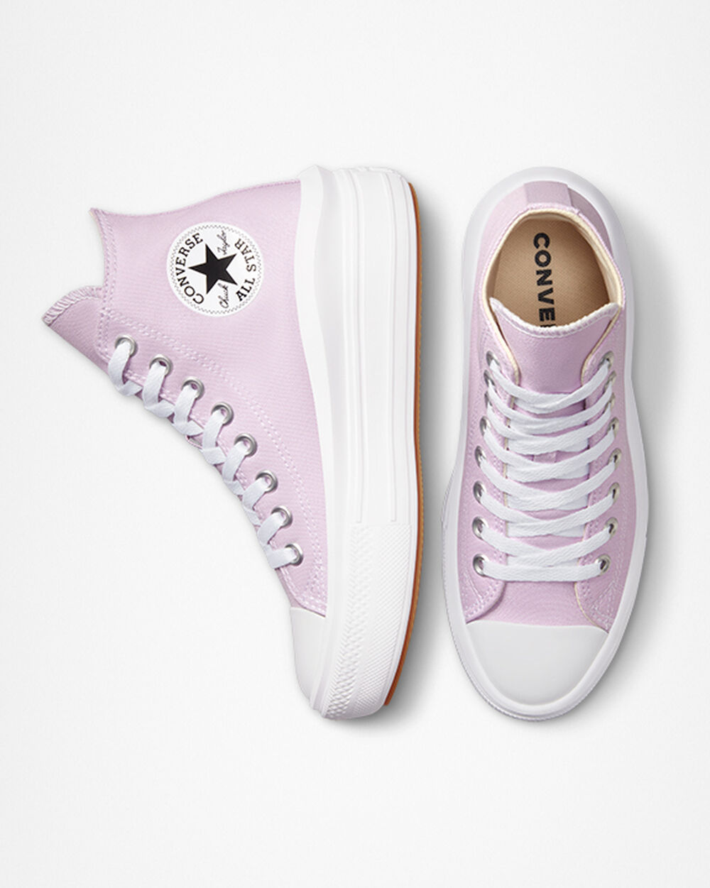 Zapatillas Converse Chuck Taylor All Star Move Mujer Moradas Claro Blancas | Uruguay-85460