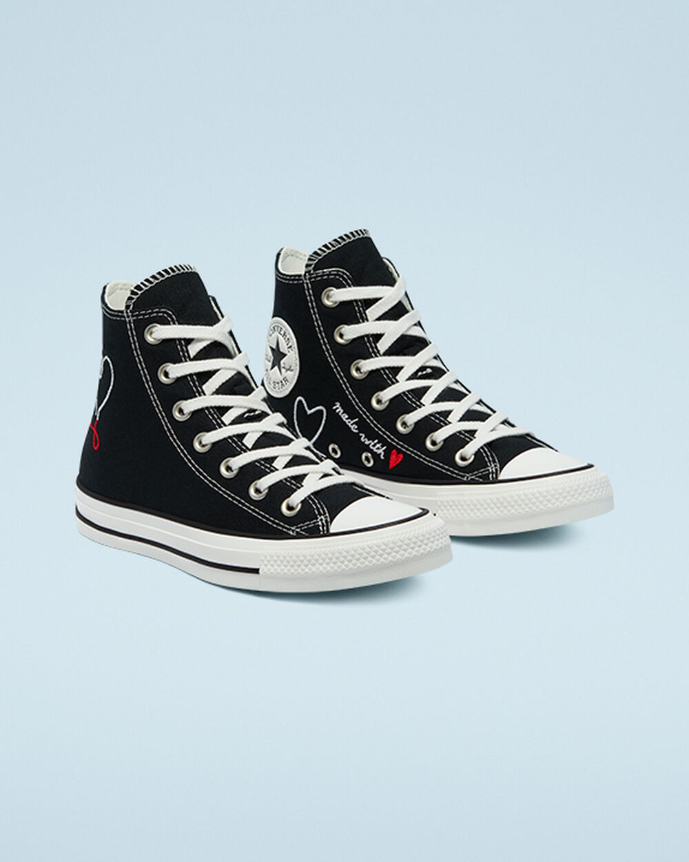 Zapatillas Converse Chuck Taylor All Star Hombre Negras Blancas | Uruguay-97423