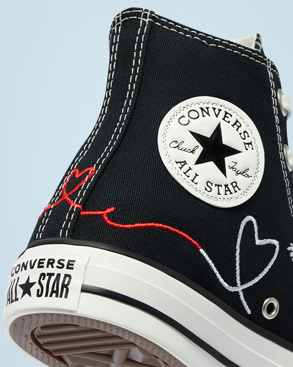 Zapatillas Converse Chuck Taylor All Star Hombre Negras Blancas | Uruguay-97423