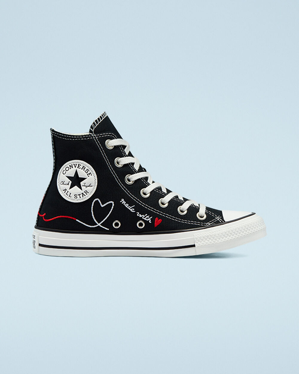 Zapatillas Converse Chuck Taylor All Star Hombre Negras Blancas | Uruguay-97423