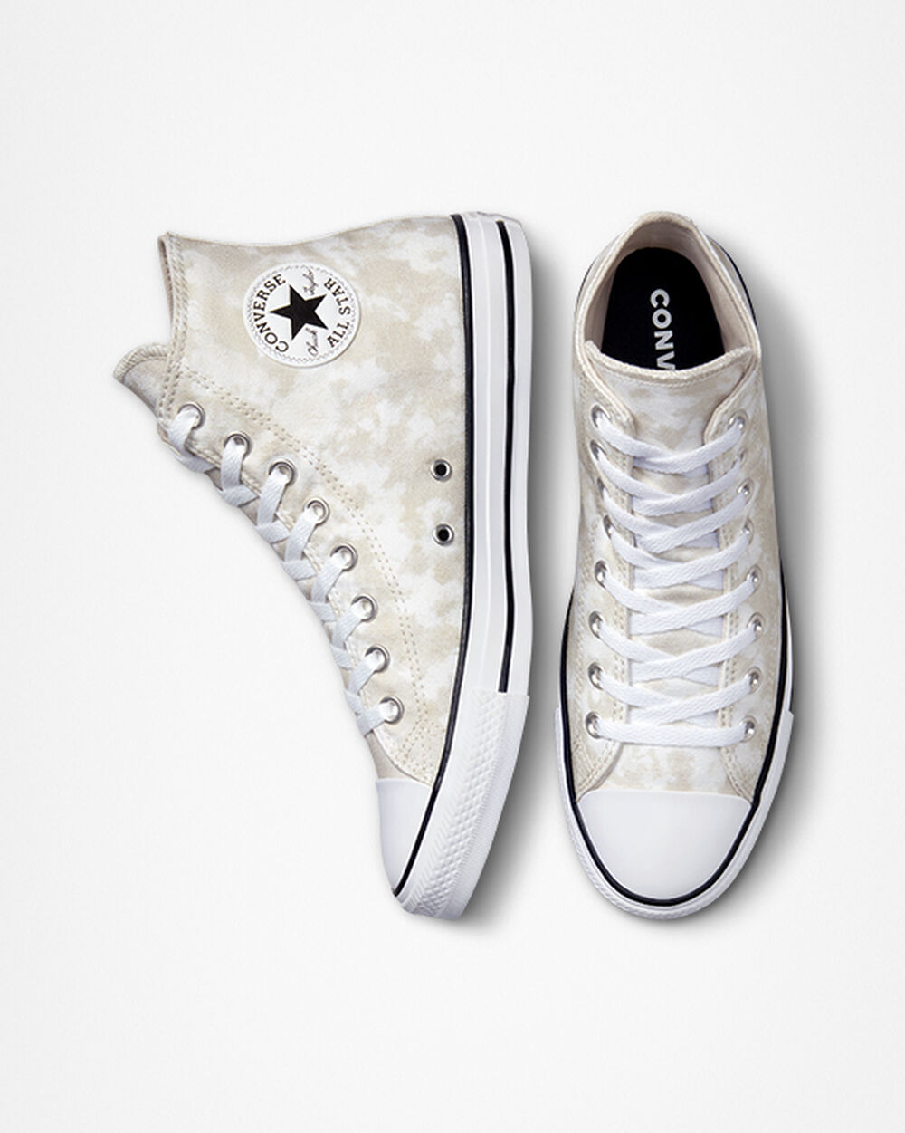 Zapatillas Converse Chuck Taylor All Star Mujer Beige Blancas Negras | Uruguay-98724