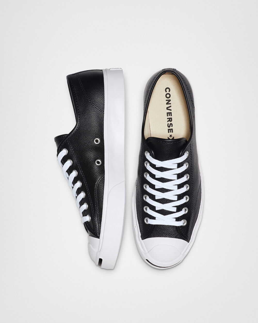 Zapatillas Converse Jack Purcell Mujer Negras Blancas | Uruguay-37028