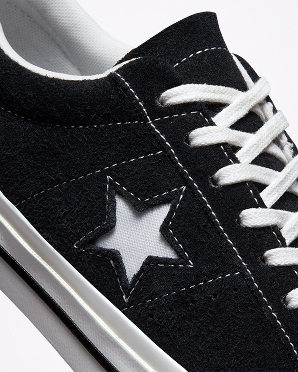 Zapatillas Converse One Star Hombre Negras Blancas | Uruguay-13872