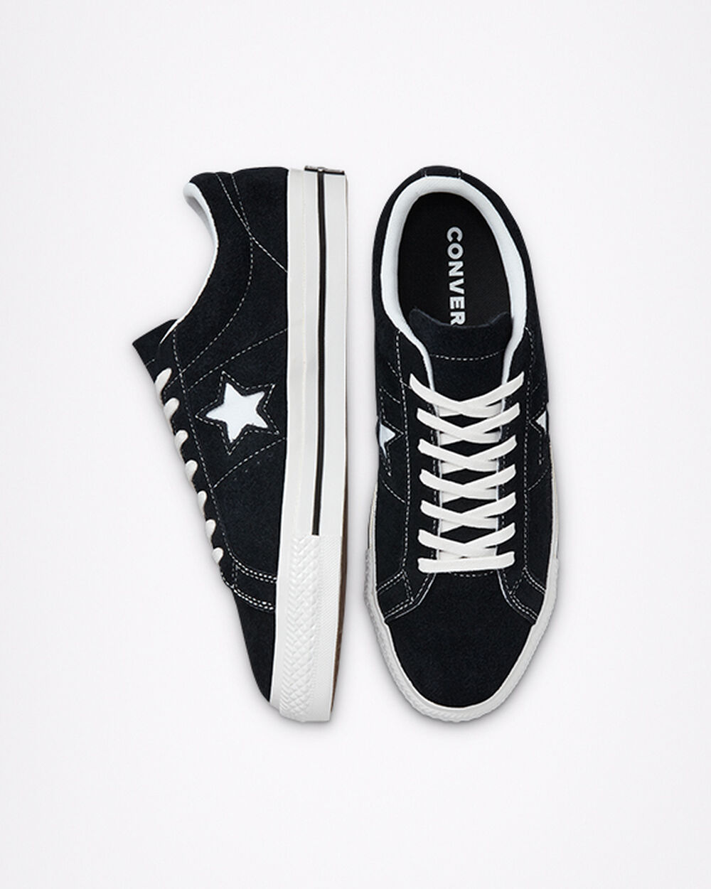 Zapatillas Converse One Star Hombre Negras Blancas | Uruguay-13872