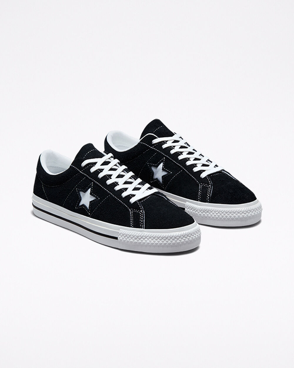 Zapatillas Converse One Star Hombre Negras Blancas | Uruguay-13872