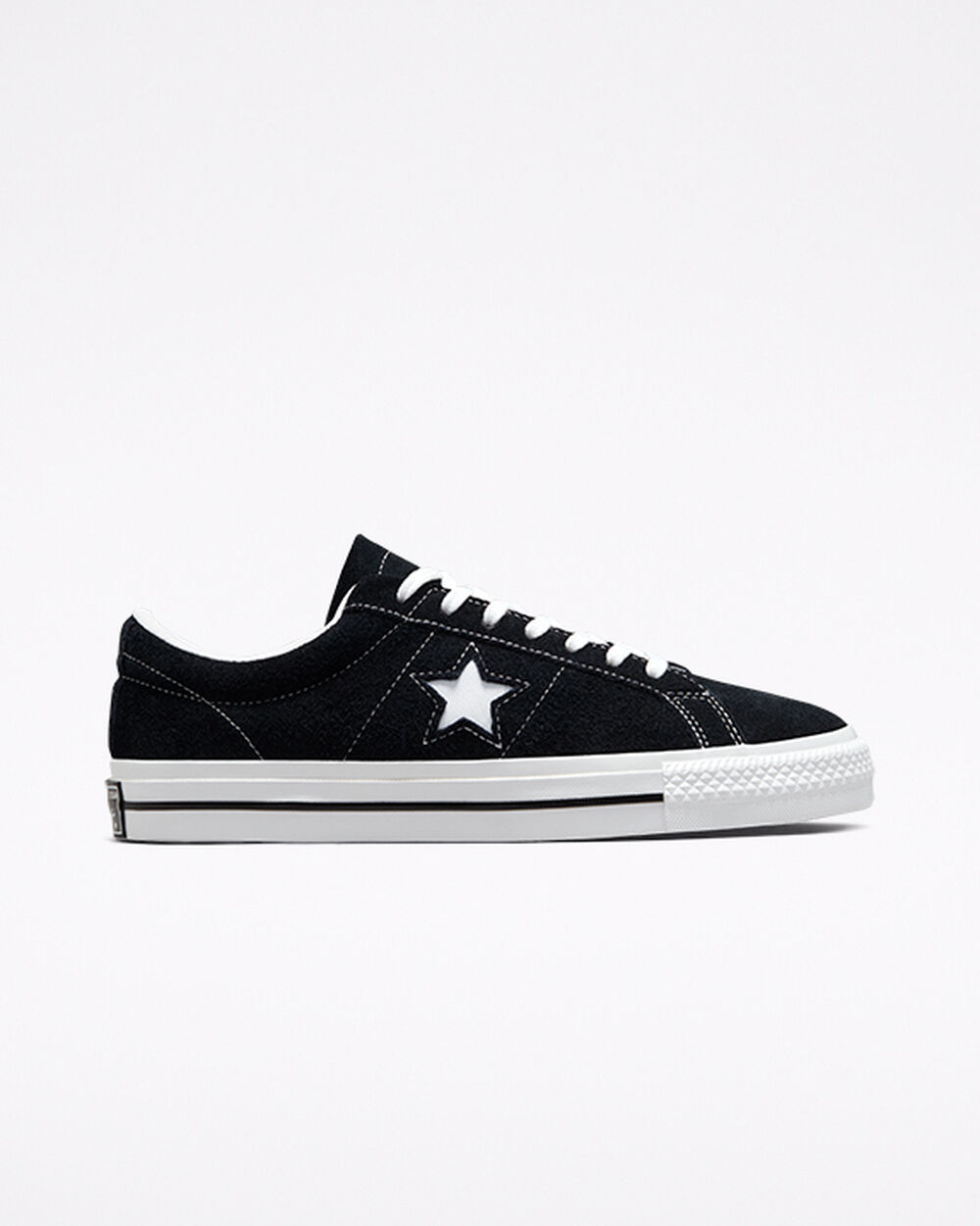 Zapatillas Converse One Star Hombre Negras Blancas | Uruguay-13872